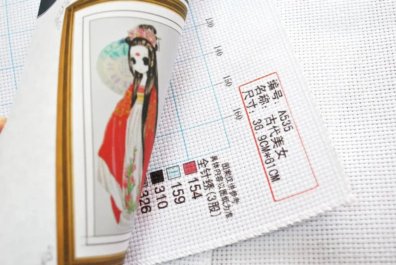 Cross-stitch kit and supplies for beginners