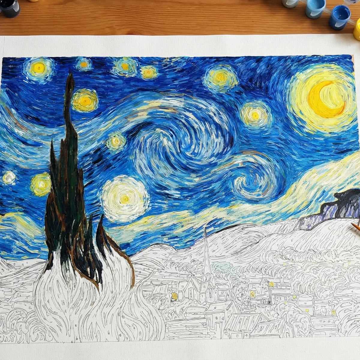 Måla efter nummer: Van Gogh – Stjärnenatt och fler verk
