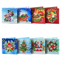 Thumbnail for Set of 8 diamond painting Christmas greeting cards