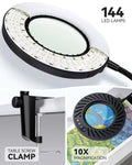 Thumbnail for LED desk lamp with magnifier – front view