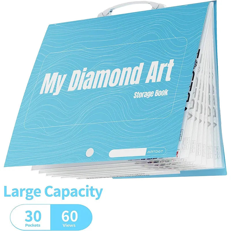 A3 diamond painting portfolio – open interior view