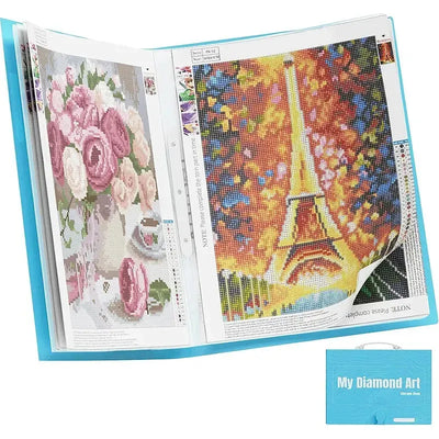 A2 diamond painting portfolio – open interior view