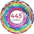 Thumbnail for A selection of round diamonds for diamond painting. The image shows 445 diamonds of different colors.