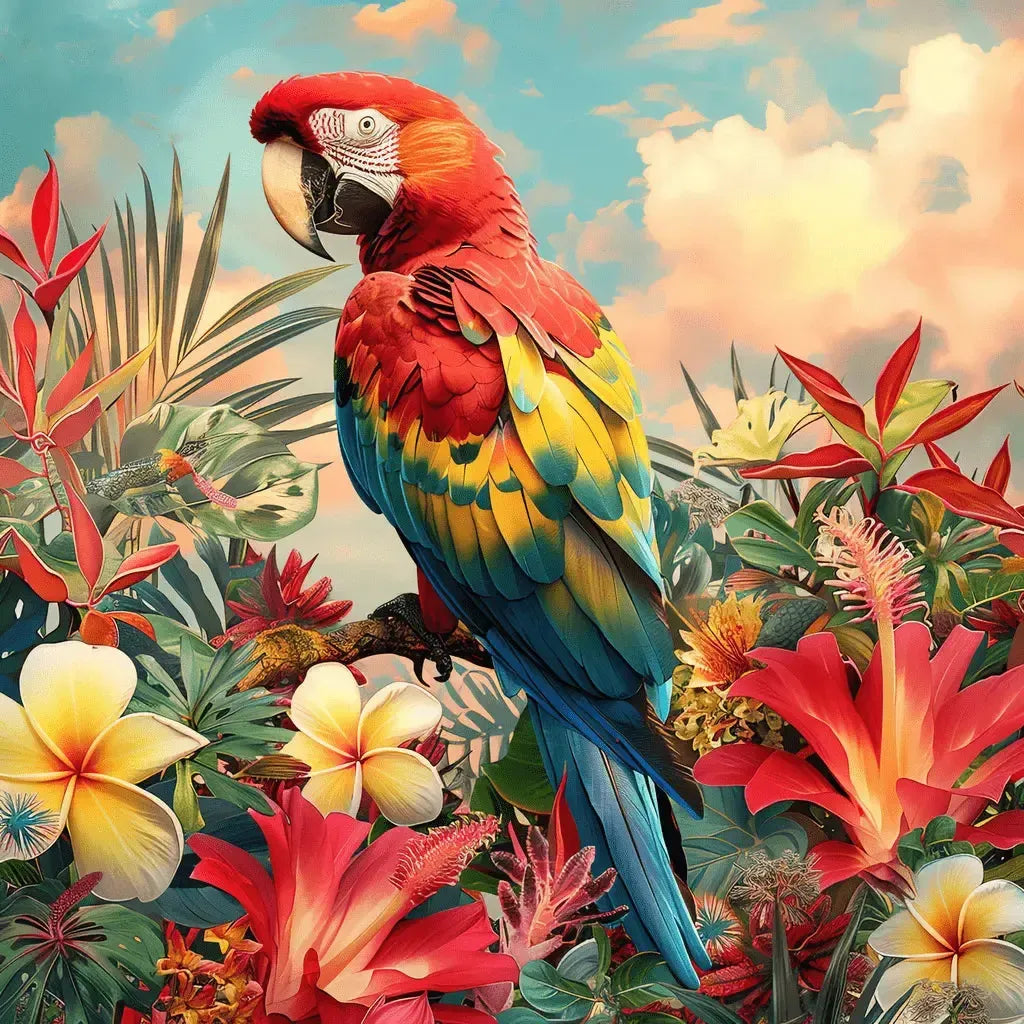 Parrot 40x40cm - Diamond Painting 