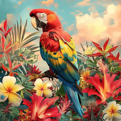 Parrot diamond painting – colourful parrot