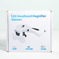 Thumbnail for LED magnifying glasses for diamond painting, with interchangeable lenses, adjustable headband, and bright LED light for precise work