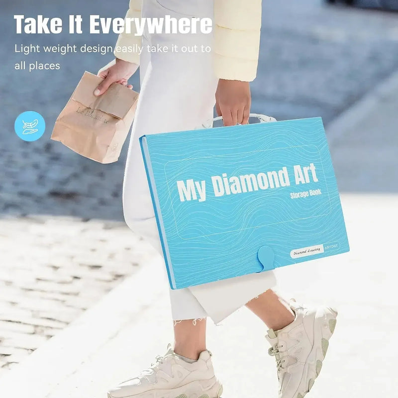 A2 diamond painting portfolio open