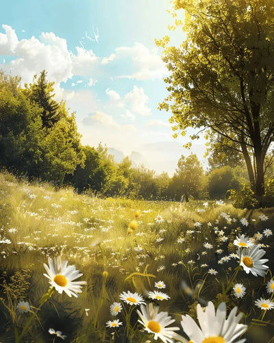 Daisy Dreamscape diamond painting – daisy landscape
