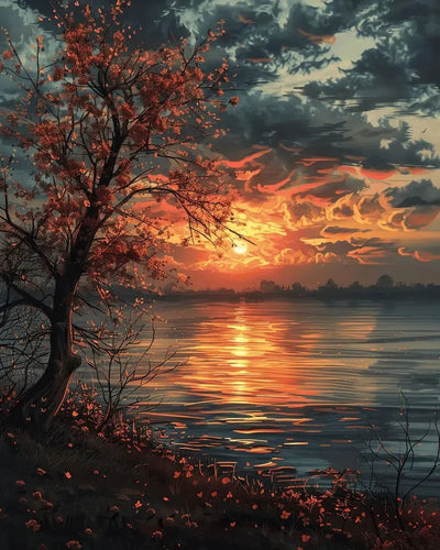 Twilight Sundown diamond painting – twilight sunset