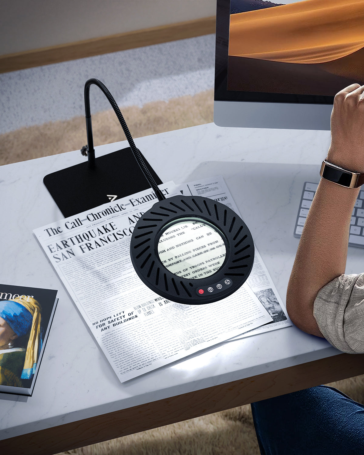 LED table magnifying glass 