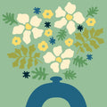 Thumbnail for The picture shows a bouquet in shades of green and cream, in a minimalist style.