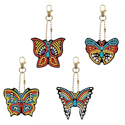 Butterfly diamond painting keychains