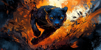 Thumbnail for Fireborn Hunter 25x50cm - Diamond Painting 
