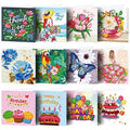 Thumbnail for Set of 12 spring-themed diamond painting greeting cards
