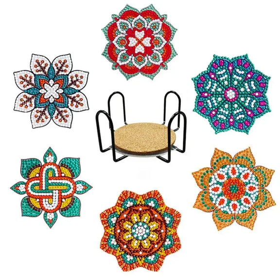 Diamond painting coasters – decorative coaster set