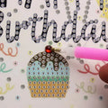 Thumbnail for Close-up of finished celebration diamond painting cards