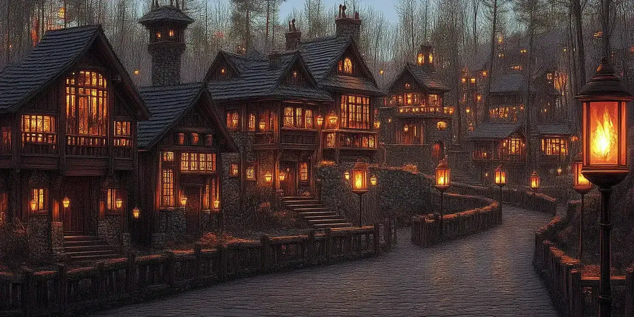 Lantern Lane 40x60cm - Diamond Painting 