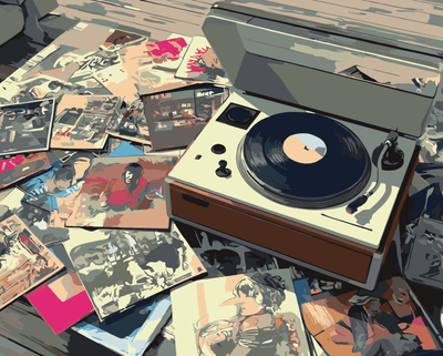 Turntable and vinyl records