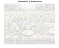 Thumbnail for Paint by numbers canvas – Pears and Flowers Picnic Table