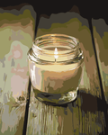 Thumbnail for Paint a candle burning in a glass jar with a paint-by-numbers set