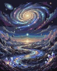 Thumbnail for Galaxy and river cosmic Paint By Numbers