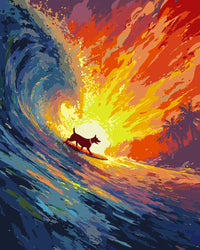 Thumbnail for Surfing dog Paint By Numbers