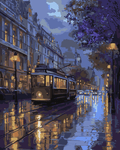 Thumbnail for Paint a night-lit city tram with a paint-by-numbers set