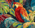 Thumbnail for Red parrot in the tropical forest