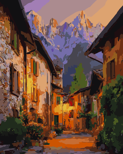 Golden mountain village