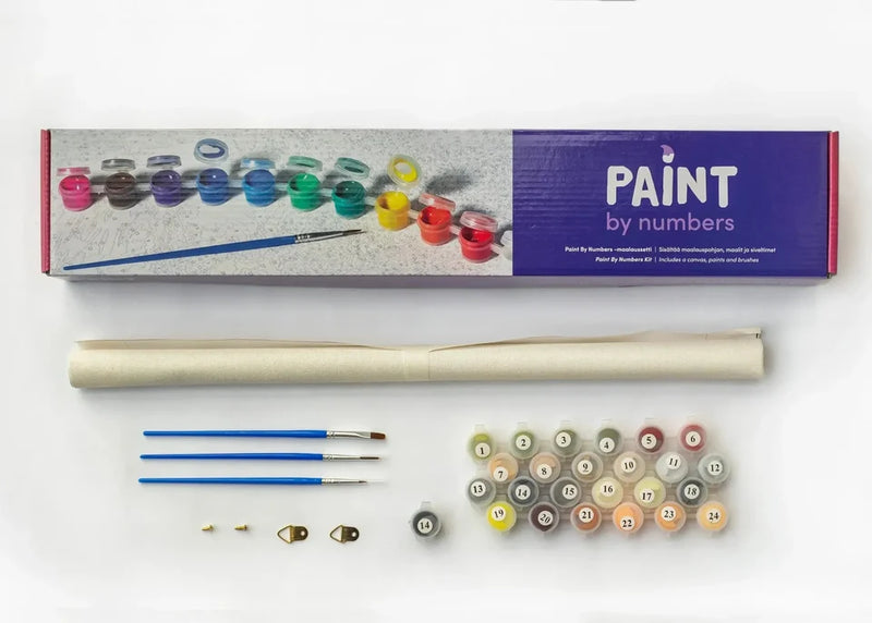 Paint by numbers kit package - Skull with Flowers 40x50cm