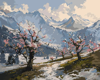 Whisper on the Alpine paint by numbers – alpine landscape