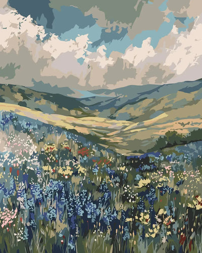 Sapphire Hills paint by numbers – sapphire-hued hills