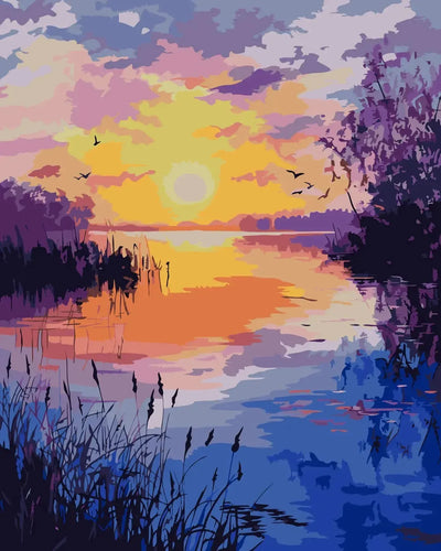 Violet Waters paint by numbers – violet waterscape