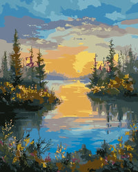 Thumbnail for Serenity by the Lakesides - Paint By Numbers 
