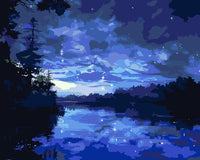 Thumbnail for Starry Night Tranquility - Paint By Numbers 