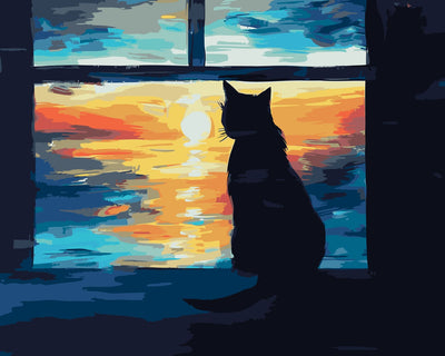 Dusk's Silent Observer paint by numbers – silent watcher at dusk