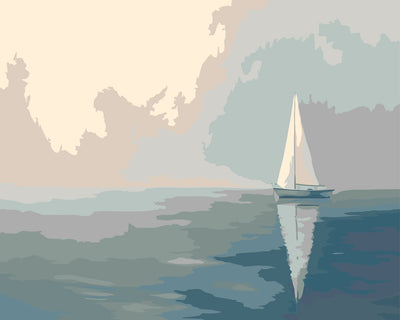 Mist on the Horizon paint by numbers – misty horizon