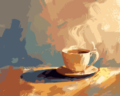 Morning Aroma paint by numbers – morning scene