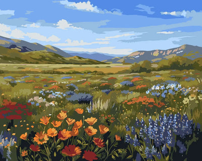 Nature's Color Palette paint by numbers – natural colour scene