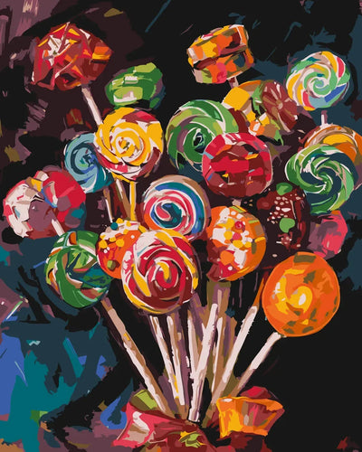 Candied Bouquet paint by numbers – colourful bouquet