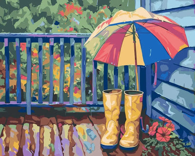 Rainbow Reprieve paint by numbers – rainbow colours