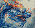 Thumbnail for Azure Fury paint by numbers – blue-toned painting