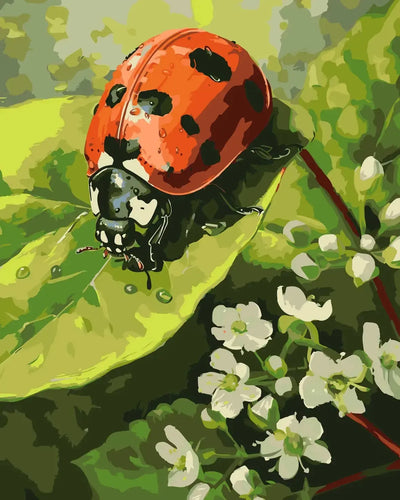 Tiny Explorer, Big World paint by numbers – small explorer in a vast scene