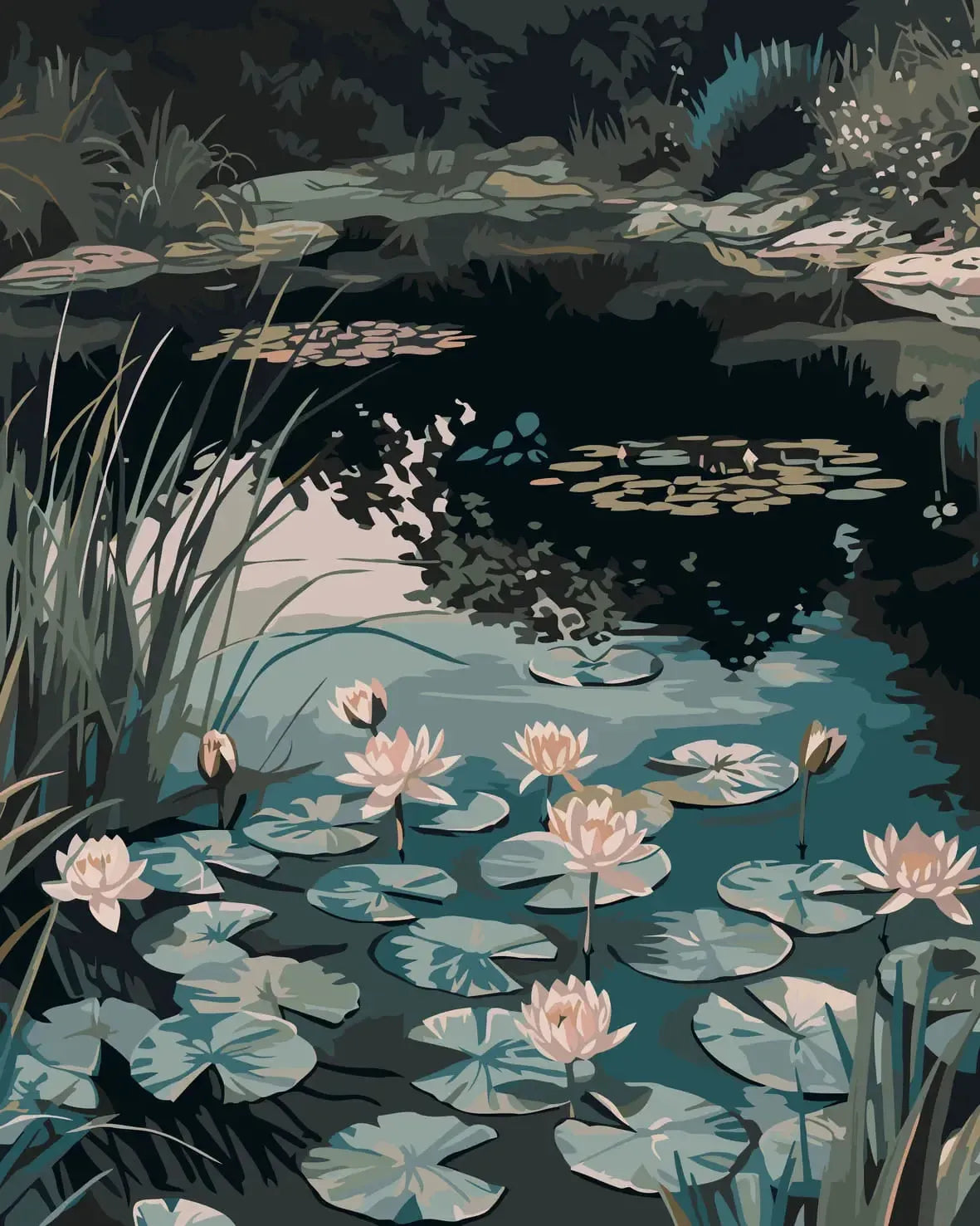 Lotus Lagoon - Paint By Numbers 
