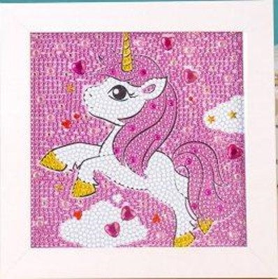 Pink Unicorn kids diamond painting with unicorn design