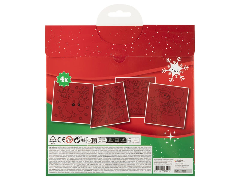 Back of Christmas scratch art set