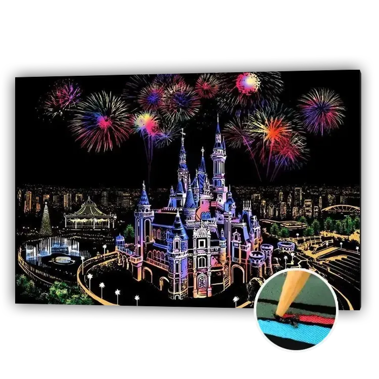 Scratch Art Dream Castle | Fantasy Scratch Art Kit