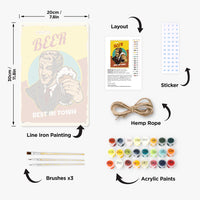 Thumbnail for Fresh Beer – Retro Metal Paint by Numbers 20x30cm 
