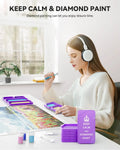 Thumbnail for Purple tray set in use with diamond painting drills