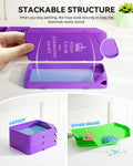 Thumbnail for Purple diamond painting tray set – close-up of grooves